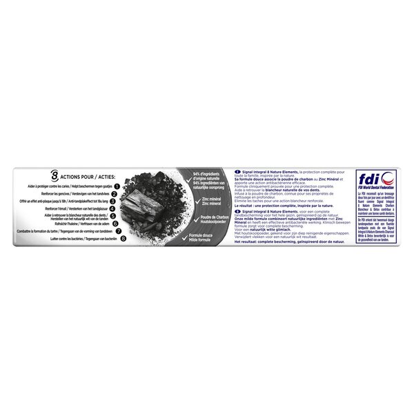 Creme dental Signal Integral 8 Nature Elements Charbon<br>75ml