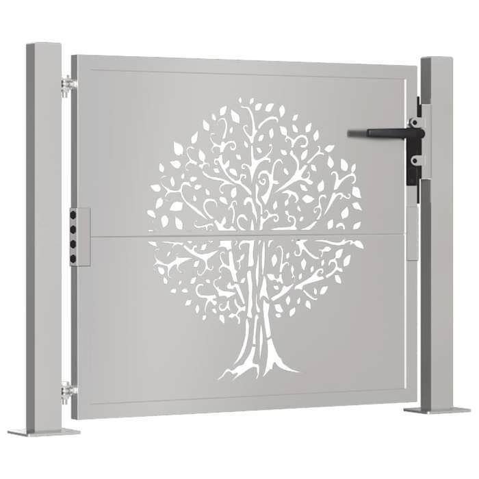 vidaXL Garden Gate, Patio Gate, Security Barrier, Outdoor Terrace Gate, 105x130 cm Corten Steel 153216