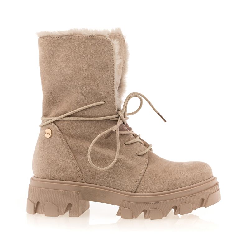 Beige Damenstiefel / Stiefeletten