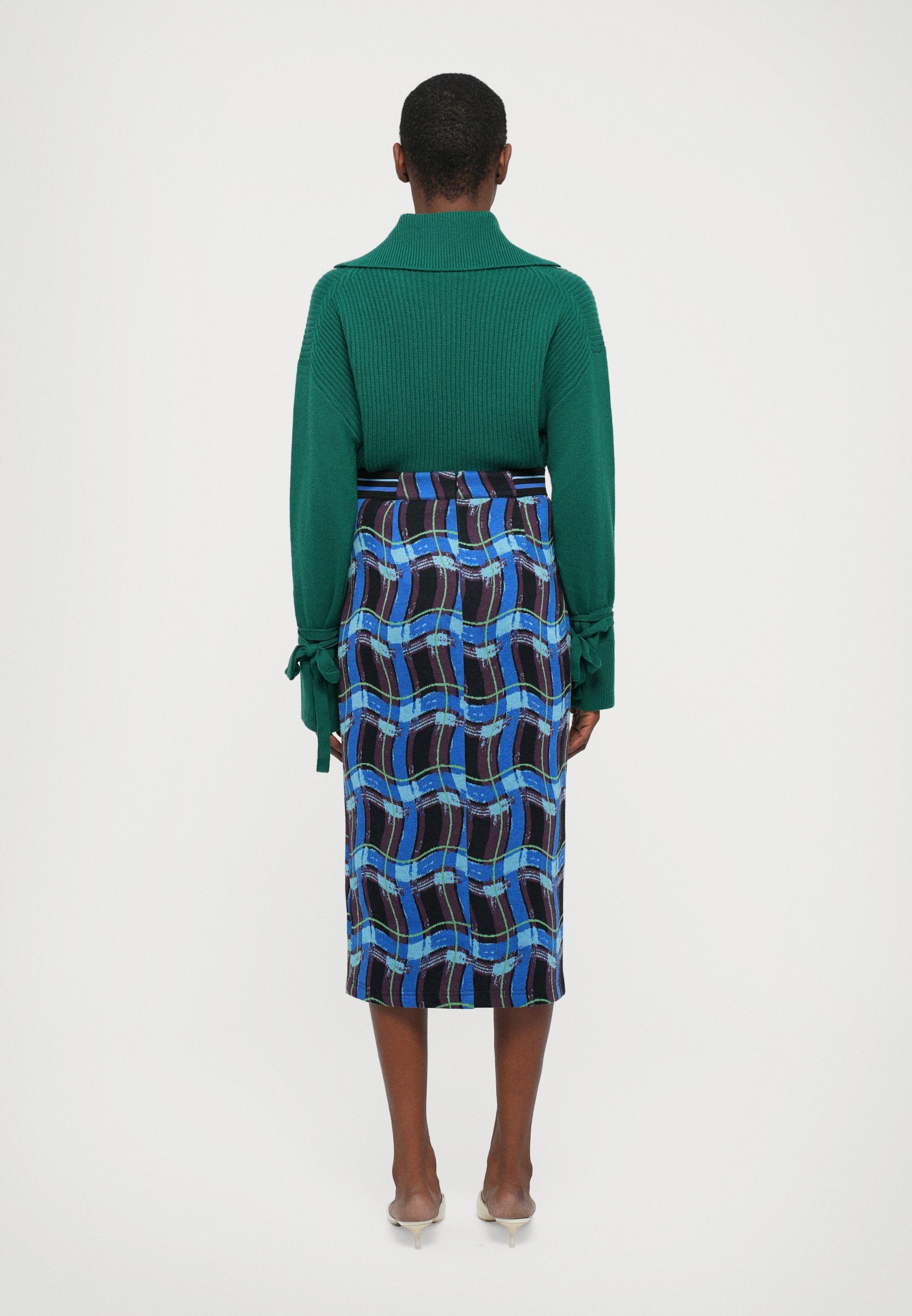 MAXI SKIRT NATALIE - Plisovaná sukně - blue Diane von Furstenberg