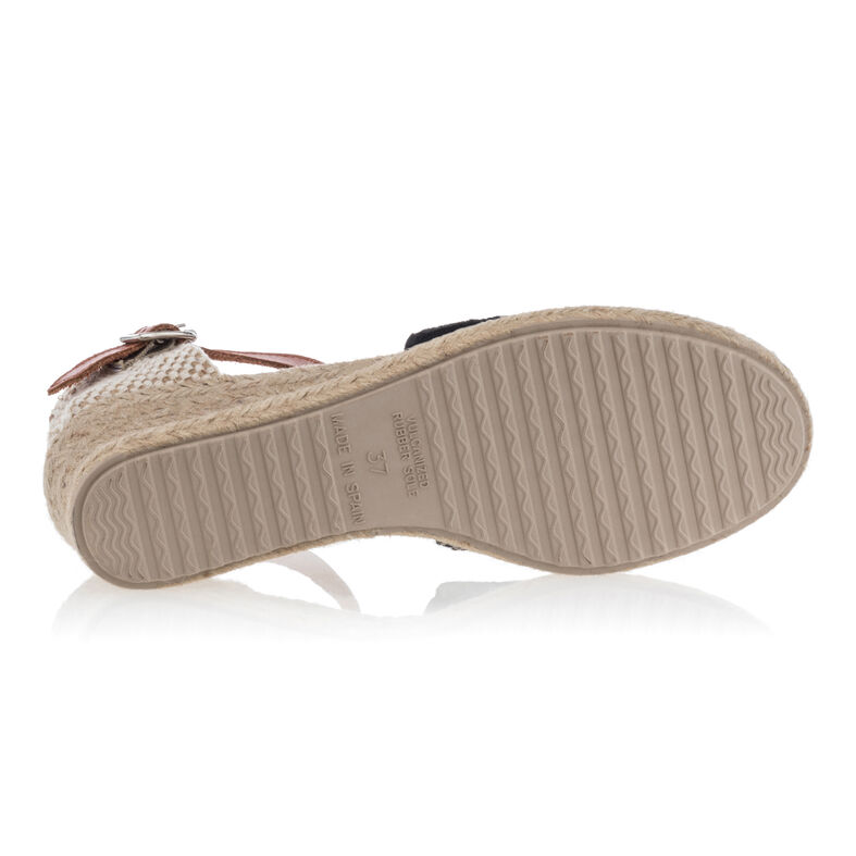 Schwarze Espadrilles für Damen mit Seilsohlen