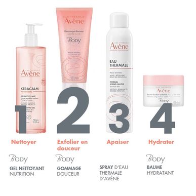Avène vartalon hellävarainen kuorinta herkälle iholle 200ml