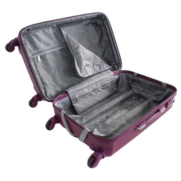 Maleta grande Alistair - Colección Hierro - 4 ruedas - ABS ultrarresistente - Morado