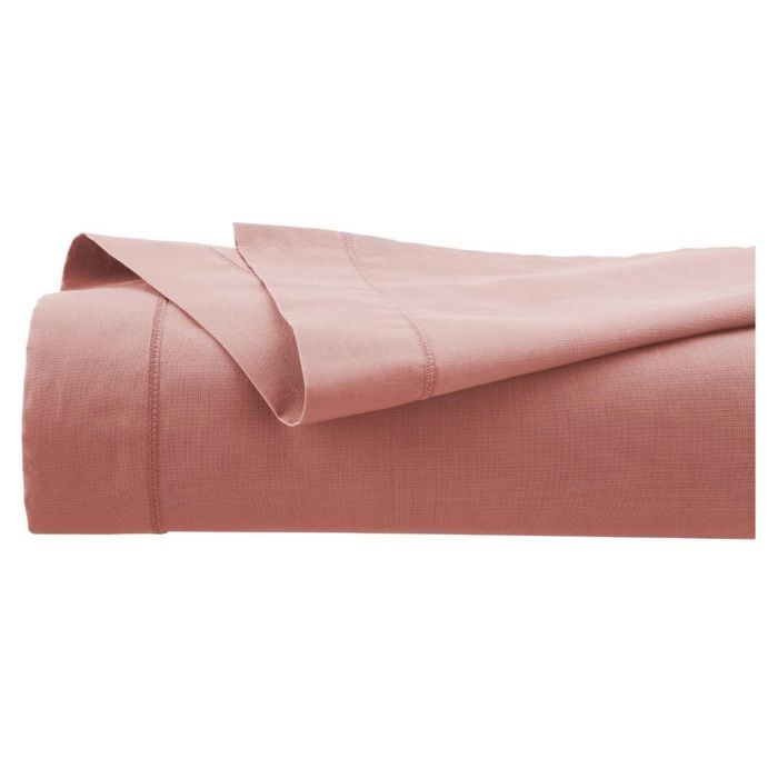Sábana plana de 240 x 290 cm, color rosa contemporáneo.