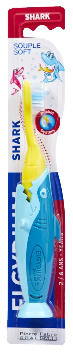Elgydium Pocket Kids Shark Szczoteczka do zębów dla dzieci 2-