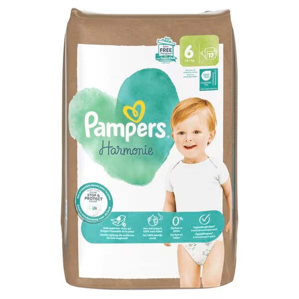 Pampers Harmonie autiņbiksītes 6. izmēra<br>7. izmērs (13+ kg), 17 gab.