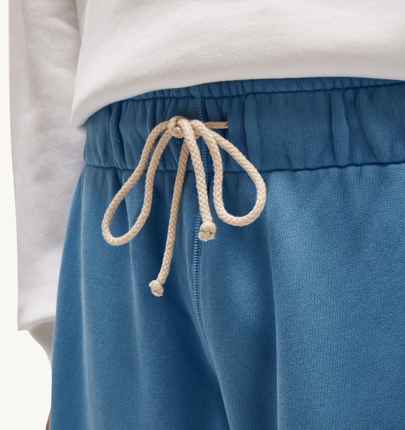PANTALONI JOGGER ALBAȘTRI DIN JERSEY DE BUMBAC, CROIALĂ RELAXEDĂ