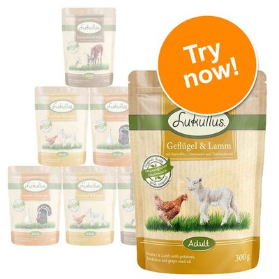 Lukullus Pouches Blandet Prøvepakke 6 x 300 g