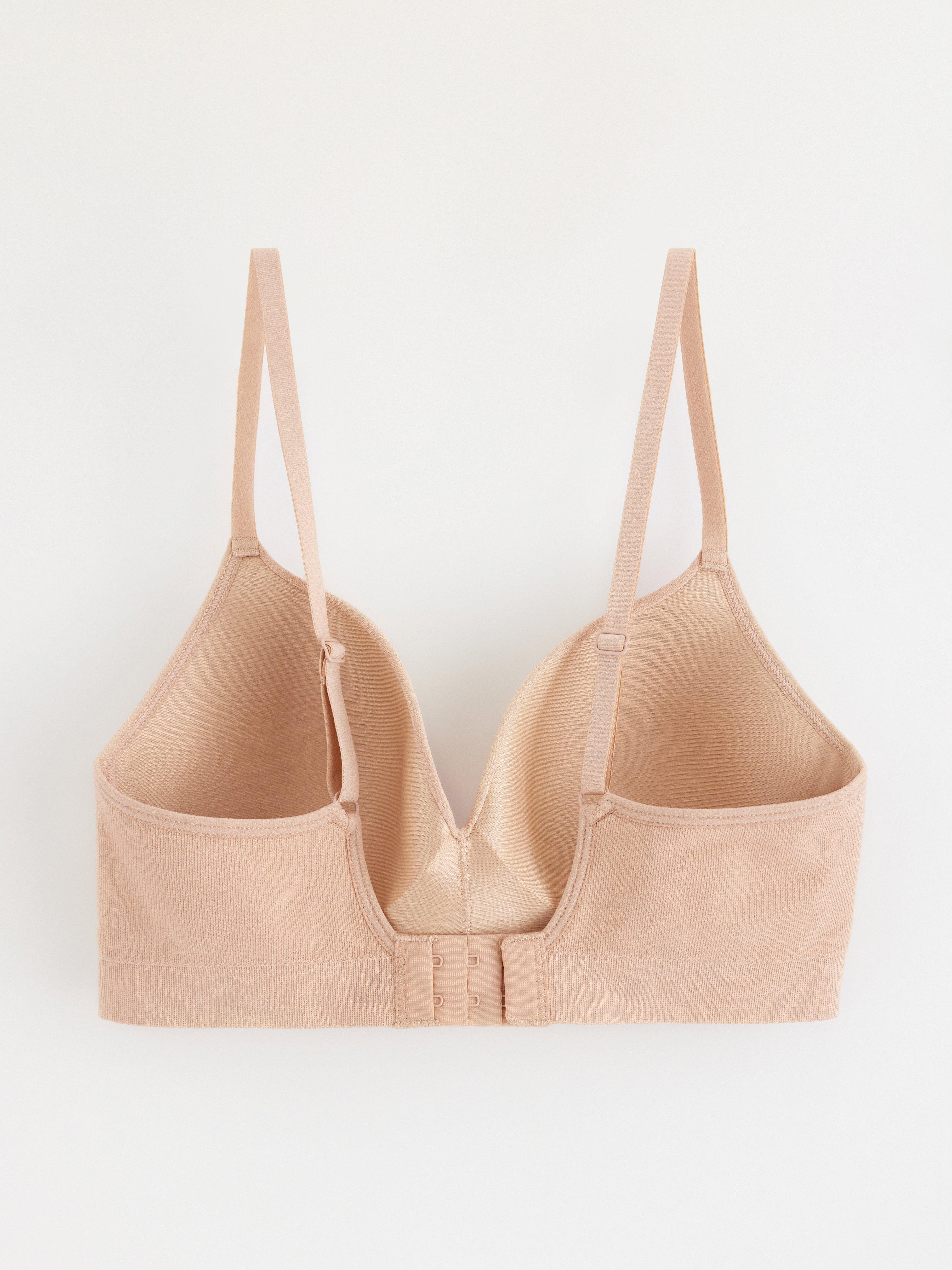 Flora sømløs bygelløs bh Beige