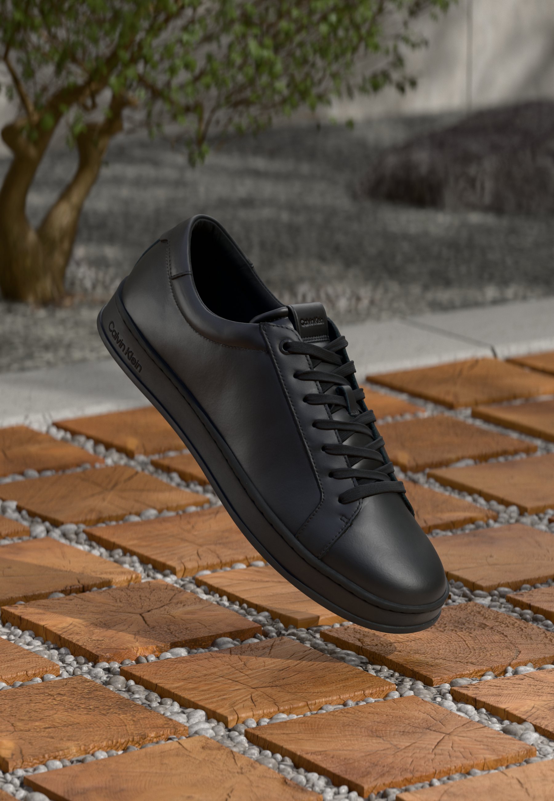 Calvin Klein LACE UP - Sneakers - triple black