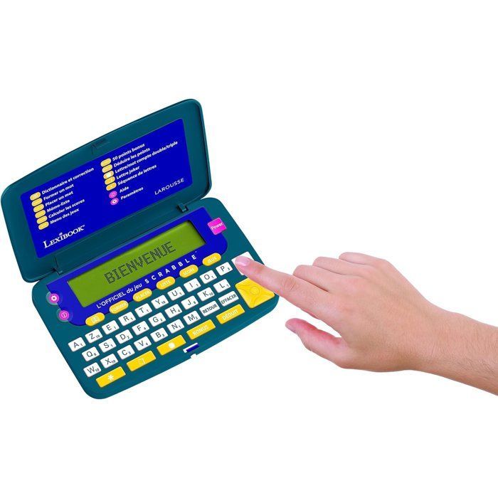 Lexibook - Virallinen sähköinen Scrabble-sanakirja - Ergonominen muotoilu - Isot näppäimet - Paristokäyttöinen - Uusi FISF-painos