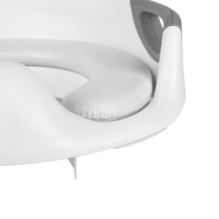 Toilette enfant - Siège réducteur WC pour enfants antidérapant avec poignées et assise rembourrée - blanc