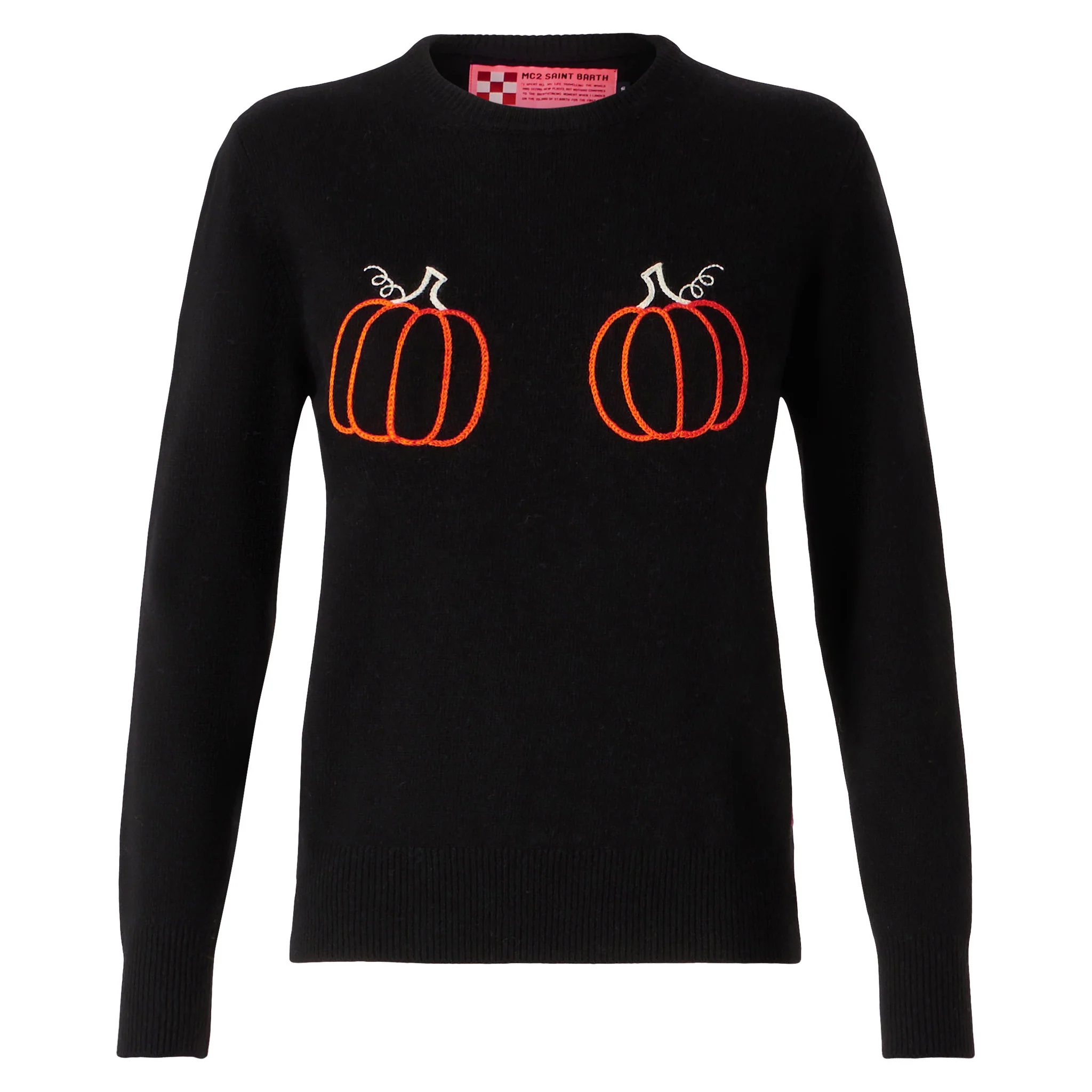 Pull pour femme avec broderie citrouille
