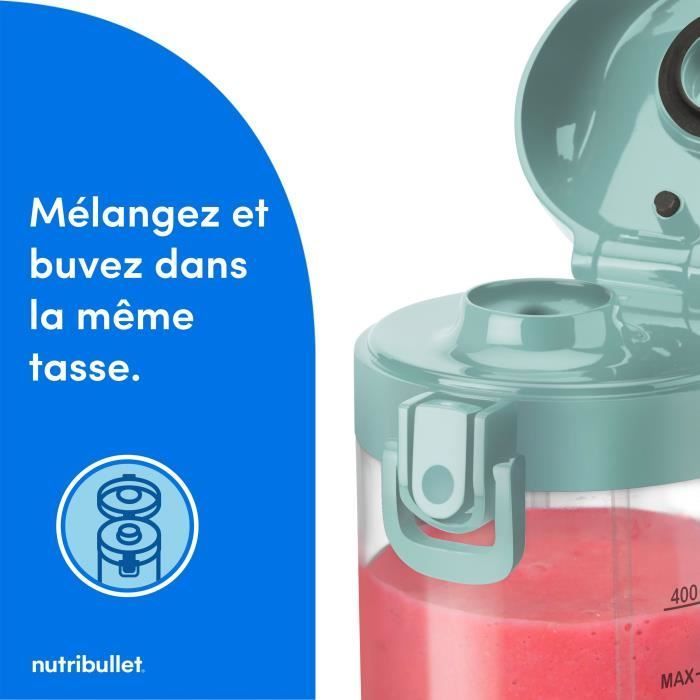 Draagbare blender - NUTRIBULLET - NBP003LBL - 70W - 0,475L - Lichtblauw - 1 fles inbegrepen