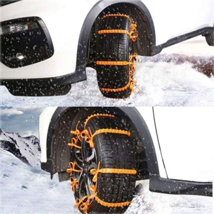 20 cadenas antideslizantes para nieve fáciles de instalar para automóviles, SUV y camiones.