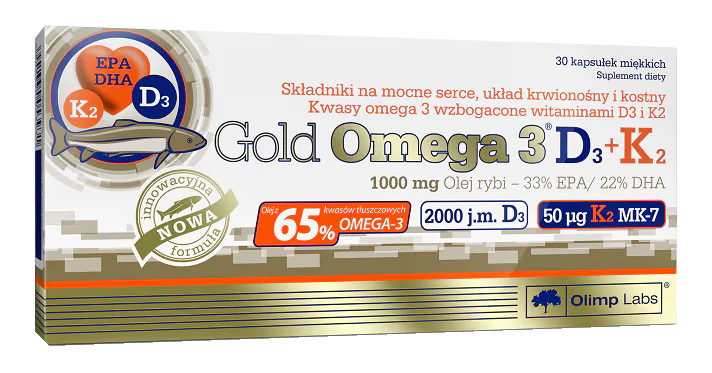 Olimp Gold Omega 3 D3+K2, Kapsułki