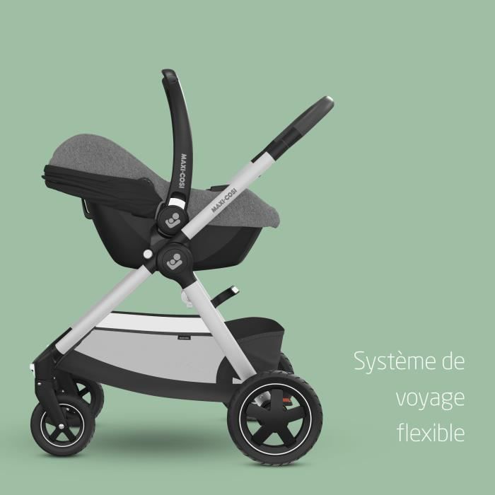 Silla de coche Maxi-Cosi CabrioFix i-Size, ligera, con sistema ISOFIX, compatible con cochecitos Maxi-Cosi, de 0 a 12 meses, 12 kg, color gris.