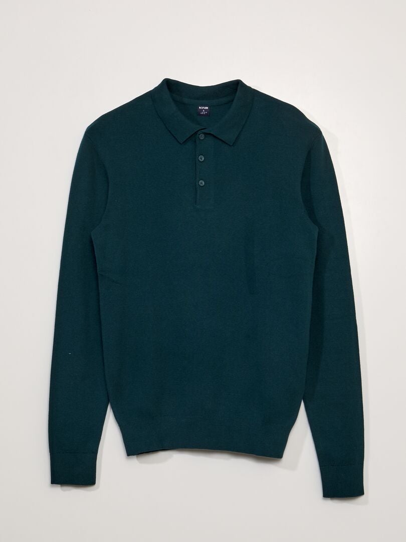 Fleece poloshirt - GROEN