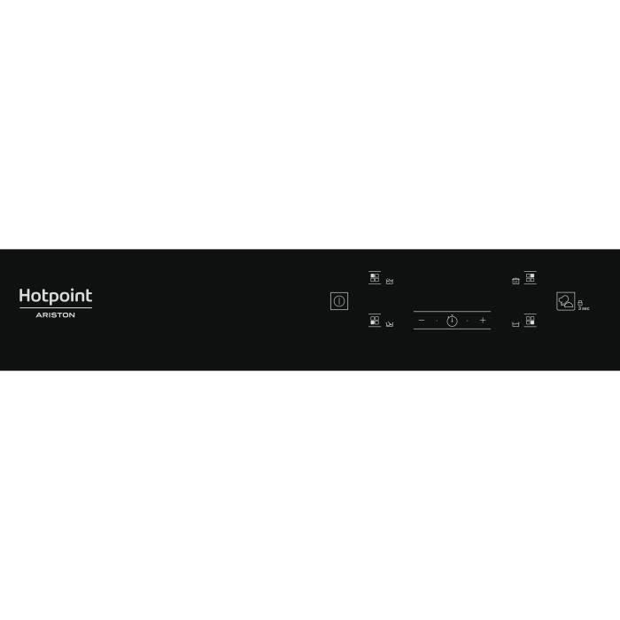 Table de cuisson induction - HOTPOINT - 4 foyers - L60 cm - HQ5660SNE - 7200 W - Rêvetement verre noir