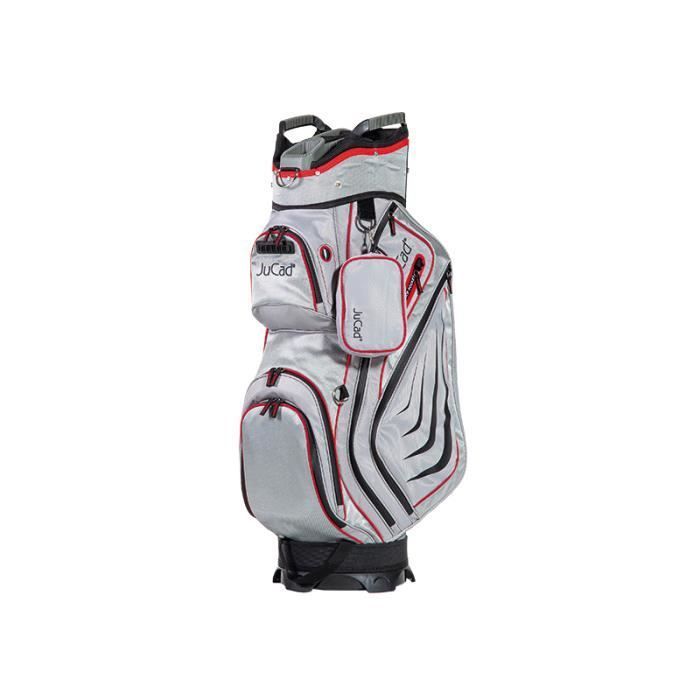 JuCad Captain Dry Cart Bag - Grijs/Rood - Golf - JuCad