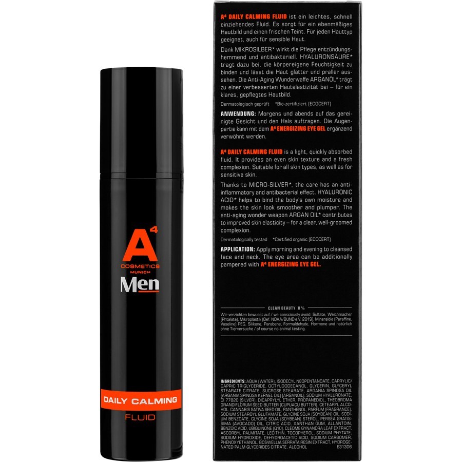 A4 Cosmetics drėkinamasis serumas, raminamasis dieninis fluidas – 50 ml