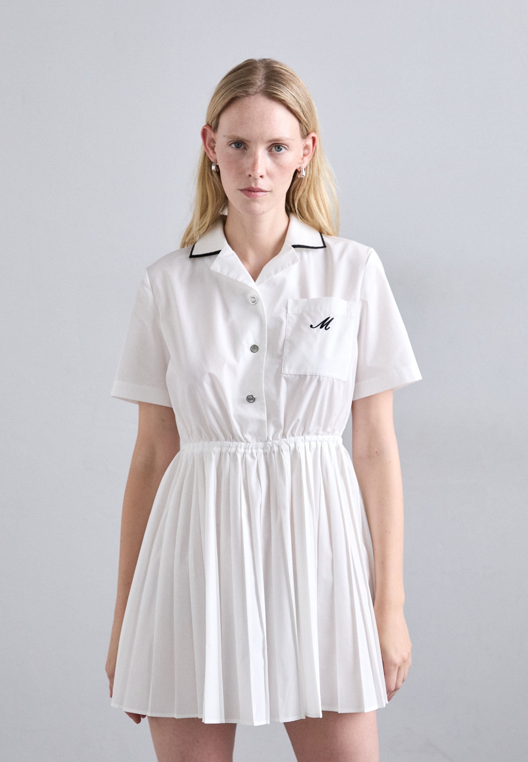Maje RIPLITANIS - Robe chemise - blanc