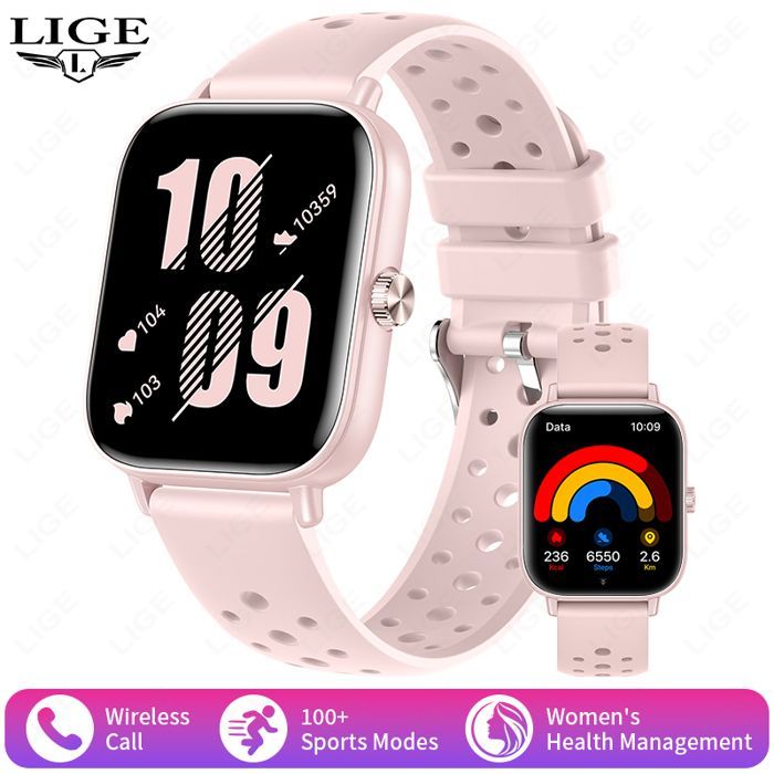 Smartwatch sportivo per uomo e donna, Bluetooth, chiamate, tracker di attività, monitor della salute, moda, signore, An