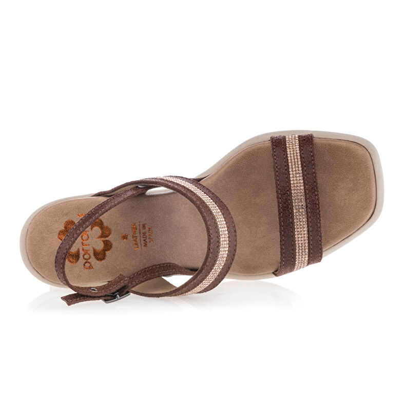 Sandalias marrones para mujer / Zapatos de punta abierta