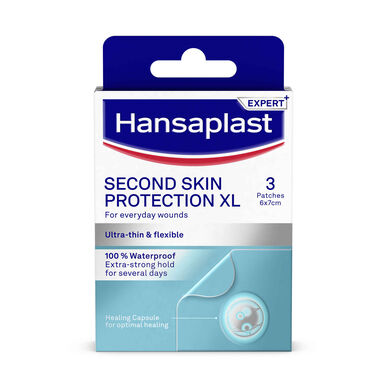 Hansaplast Second Skin Protection XL vanntette plaster 6x7 cm 3 enheter 3 enheter