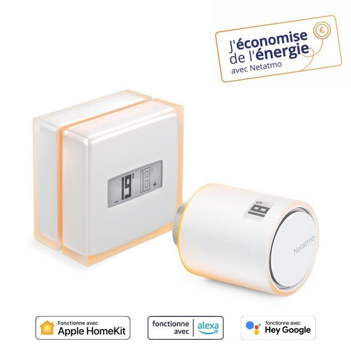 Termostato para caldera NETATMO con conexión por cable o inalámbrica.
