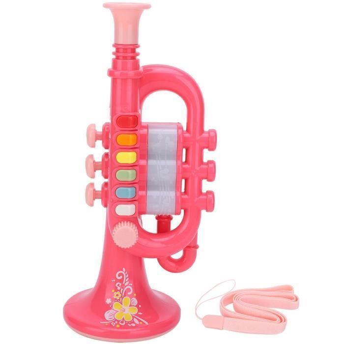 Giocattolo educativo per bambini, tromba rosa giocattolo, strumento musicale elettronico, giocattolo educativo per neonati e bambini