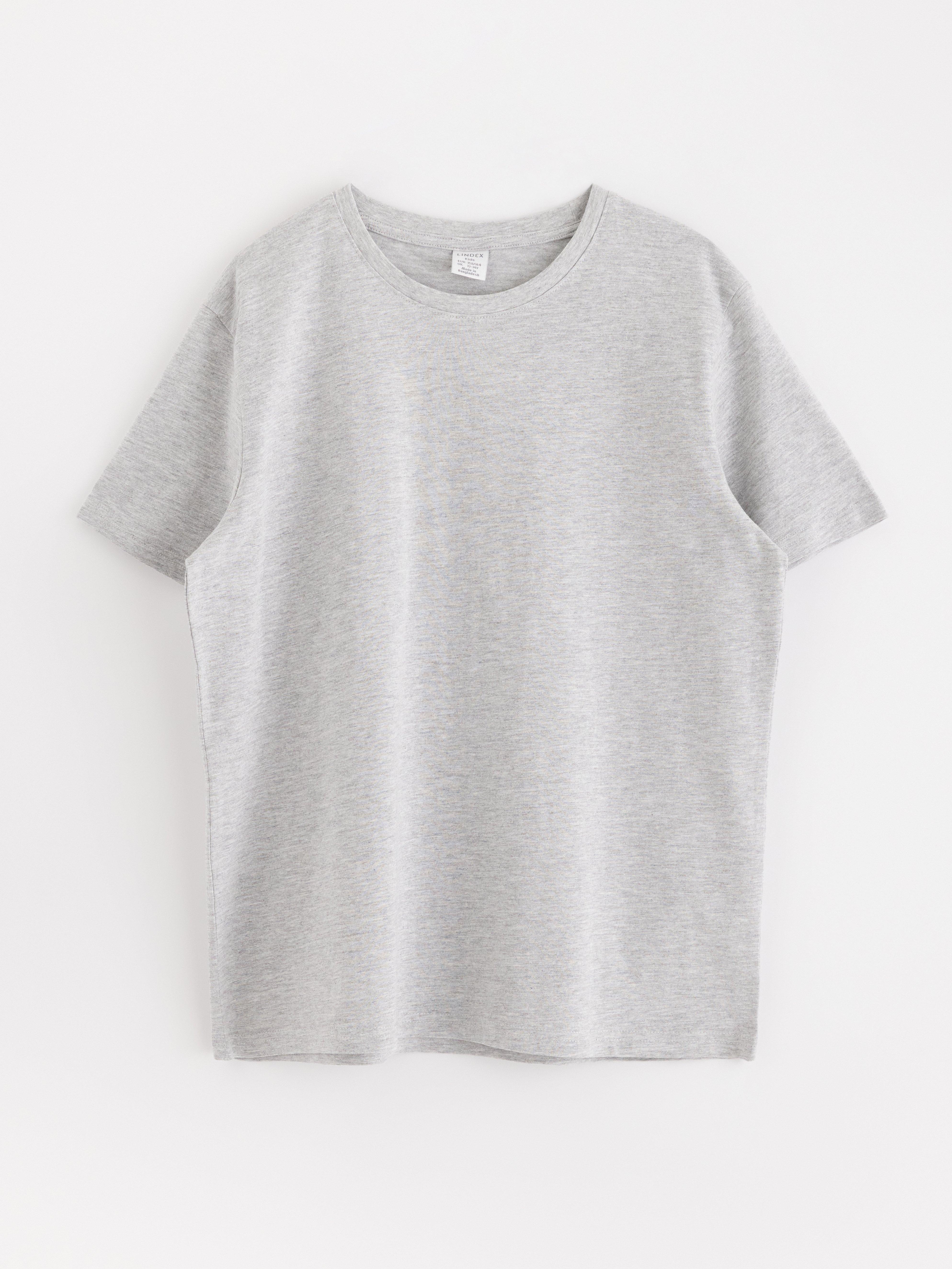 Camiseta Cinza Mesclado Claro