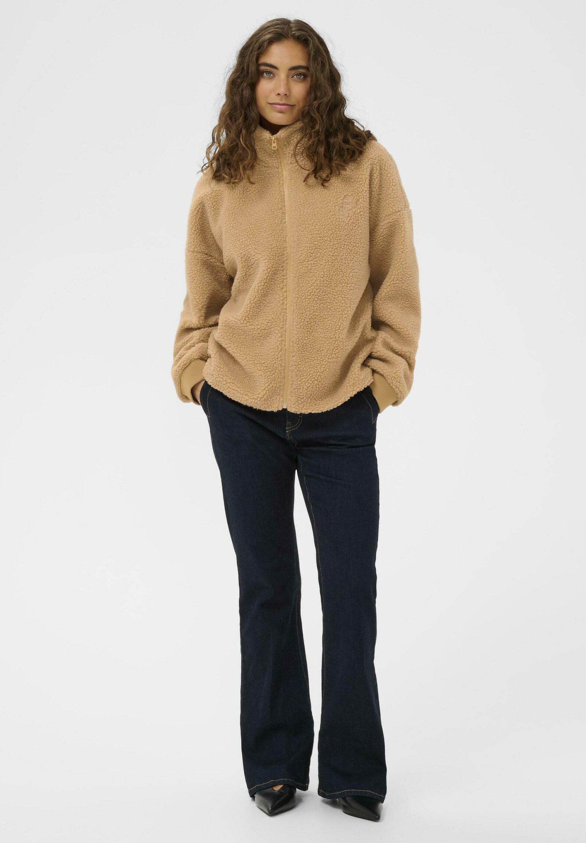 Culture Fleece jas - beige