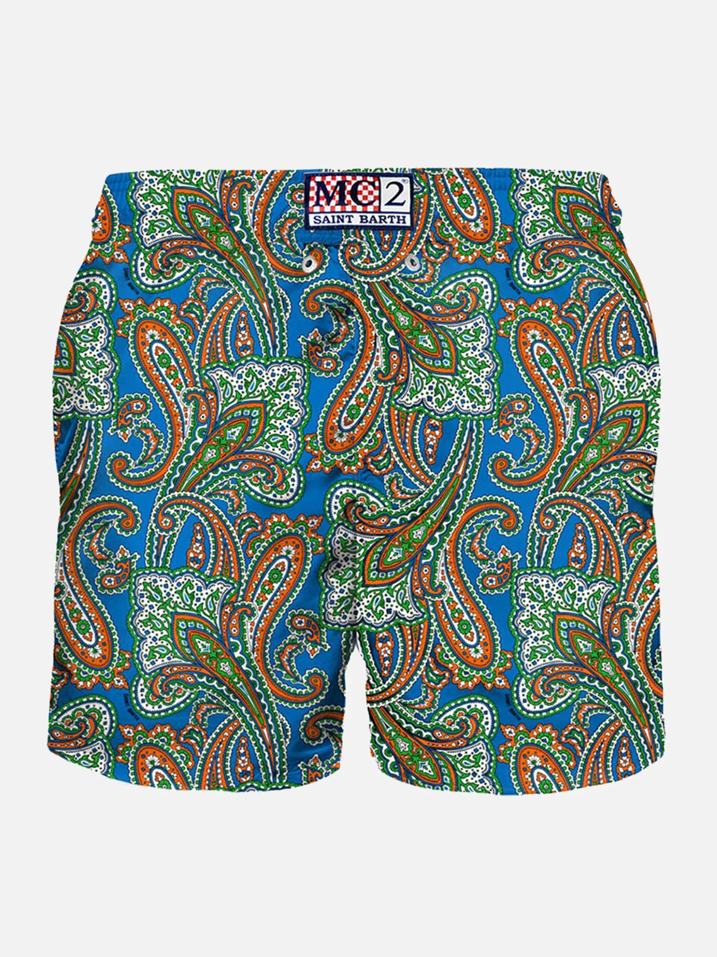 Costume da bagno da uomo in tessuto leggero con stampa paisley