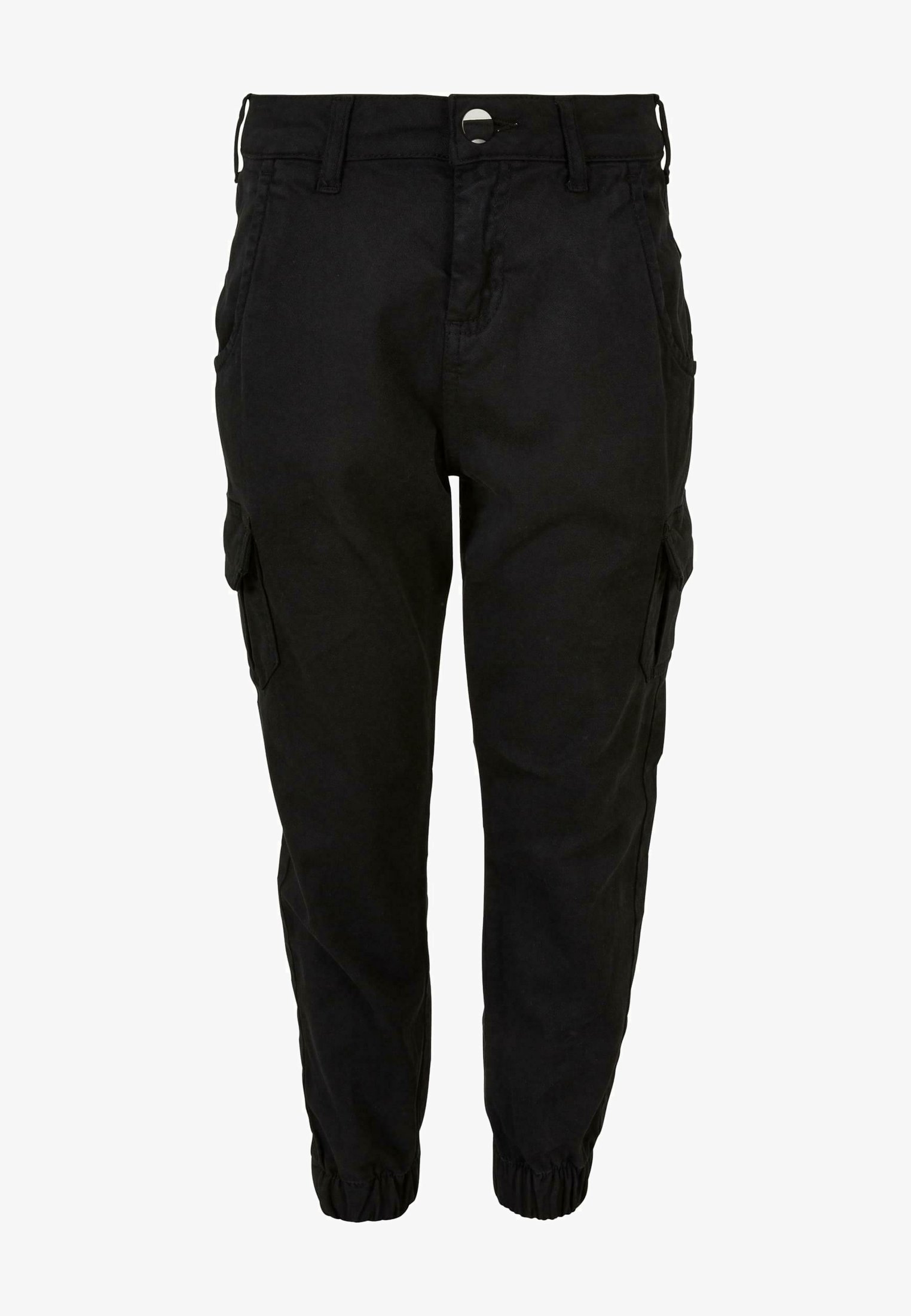 Urban Classics hoge taille cargo broek - zwart
