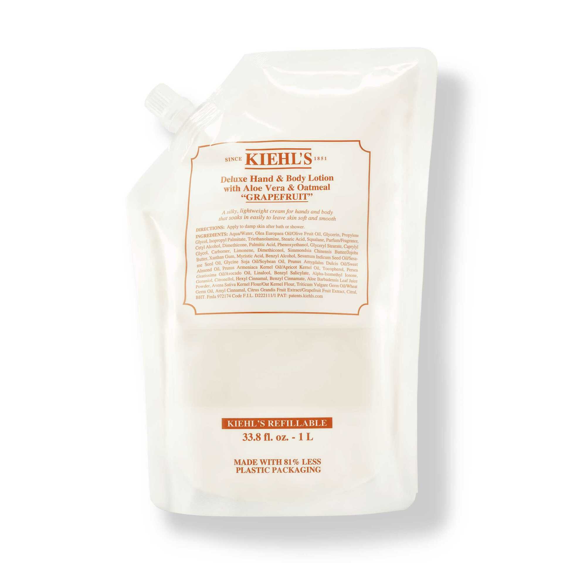 Loțiune Deluxe pentru mâini și corp cu aloe vera și fulgi de ovăz 1000 ml - Kiehl's