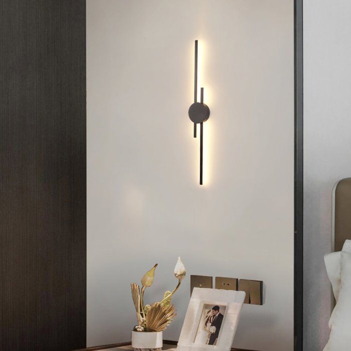 Applique murale - AXHUP - LED Industrielle 60cm - LED intégrée - Blanc chaud - Métal noir