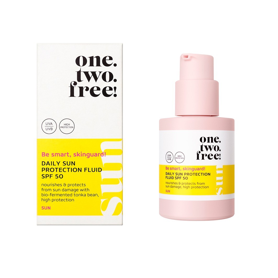 one.two.free! Opalovací fluid pro denní ochranu před sluncem SPF 50 – 30 ml