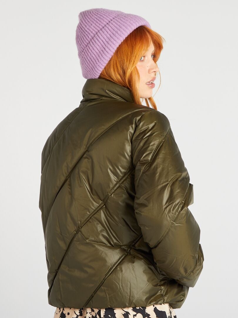 Chaqueta corta acolchada de plumón 'JDY' - CAQUI