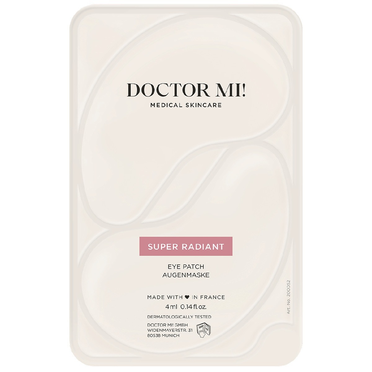 DOCTOR MI! SUPER RADIANT paakių kaukė/paakių įklotai – 3 vnt. pakuotė