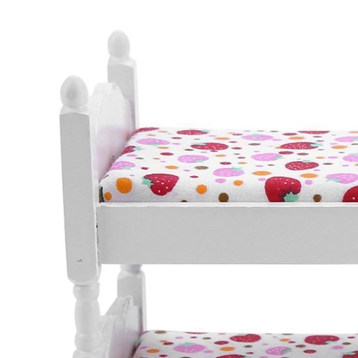 Speelgoed - OMABETA - Stapelbed voor poppenhuis - Mini meubelstuk - Roze - 13,7 * 8,1 * 12 cm - Kind