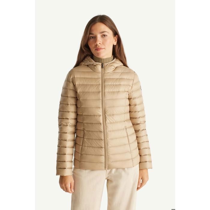 Chaqueta acolchada para mujer JOTT CLOE, color beige - Ligera y ajustada - Relleno de plumas y plumón