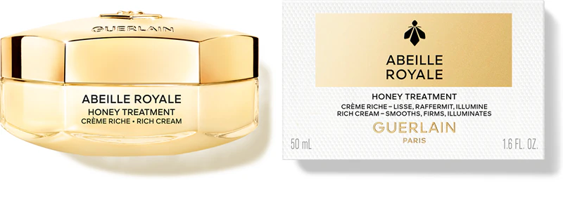 GUERLAIN Abeille Royale Creme Rico de Tratamento com Mel, Creme Nutritivo Antirrugas Recarregável