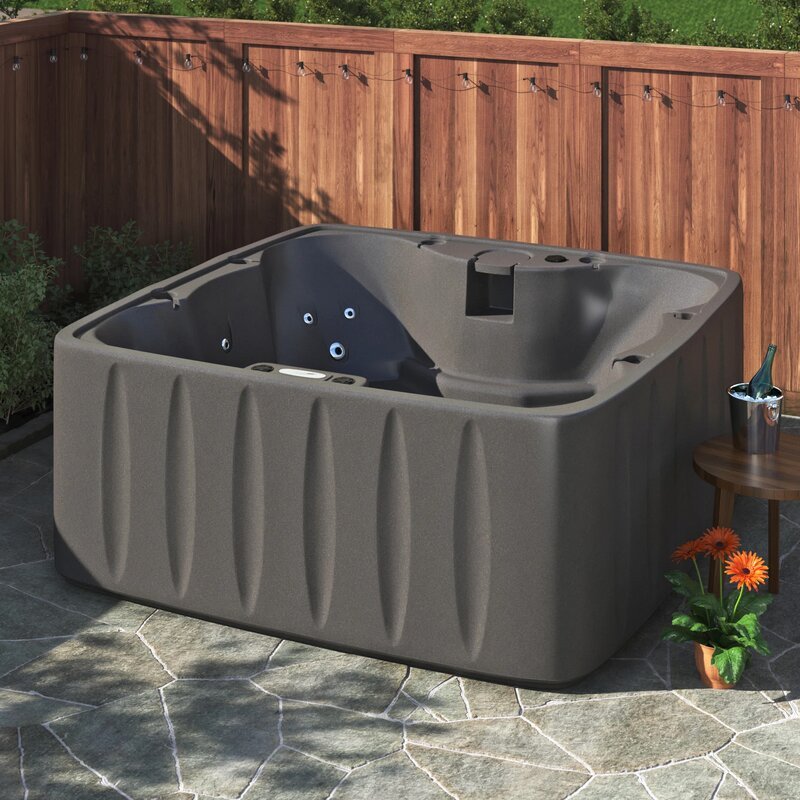 Aquarest-kylpylät, Jacuzzi®-pumpuilla, 6 hengelle, 29 hengelle, neliönmuotoiset, plug and play -poreammeet otsonaattorilla