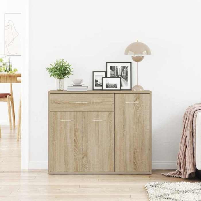 Aparador vidaXL Sonoma Oak 88x30x70 cm Madera de ingeniería 800678