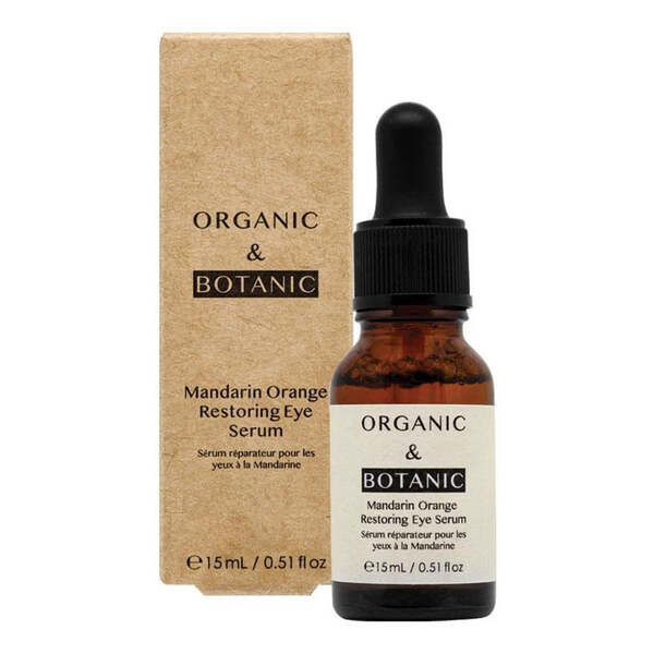 Obnovující oční sérum s organickou a botanickou mandarinko-pomerančovou příchutí 15 ml