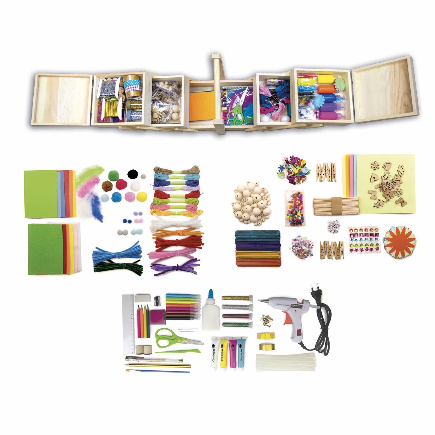 Caja de actividades - SYCOMORE - Mi caja de actividades de arte y manualidades - 1000 piezas - Para mayores de 3 años