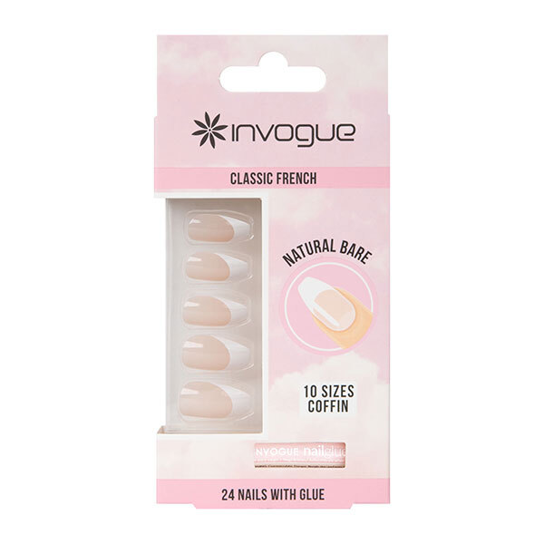 Invogue Bare French Coffin Nails - 24er-Pack