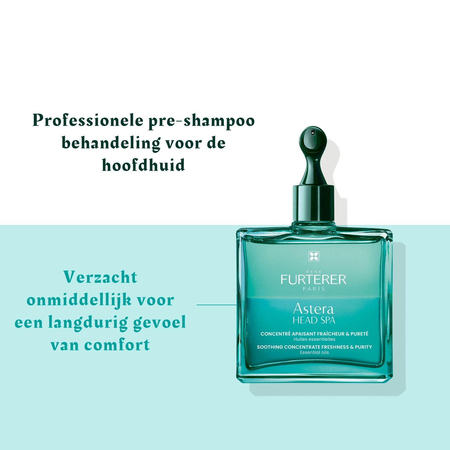 René Furterer plaukų priežiūros priemonė „Astera Head Spa“ raminamasis koncentratas „Gaivumas ir grynumas“ – 50 ml