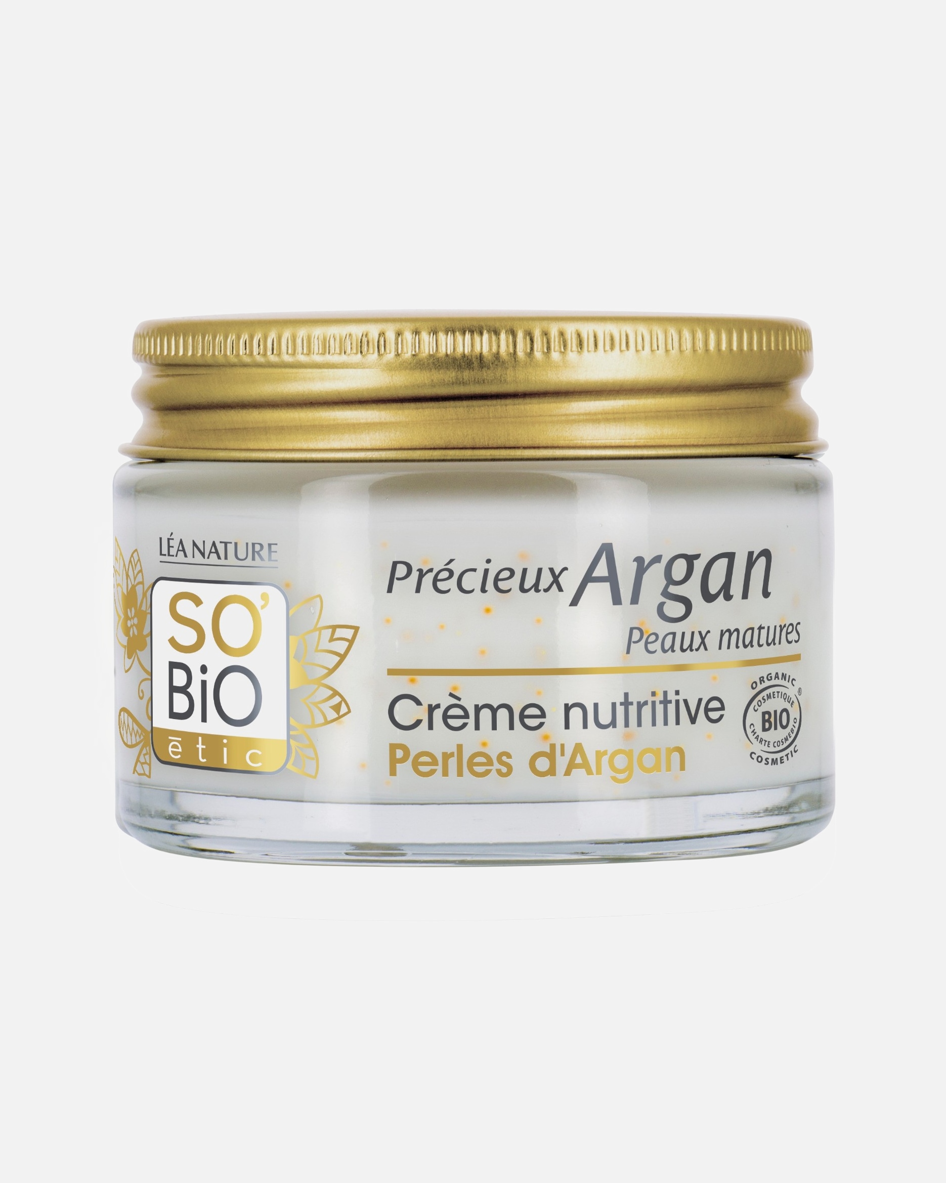 SO BiO étic Crème nutritive Perles d'Argan, Précieux Argan Peaux Matures